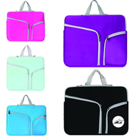 Portable 15.6 pouces néoprène pochette pour ordinateur portable grande capacité ordinateur portable étui de poche deux poches pour tablette porte-documents