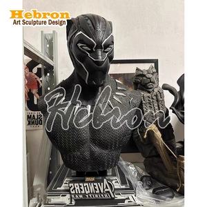 Buste de Panthère Noire <span class=keywords><strong>Avengers</strong></span> de haute qualité en résine GK, écologique, sculpté à la main, cadeau, ornement de collection pour bar - Product Image 3