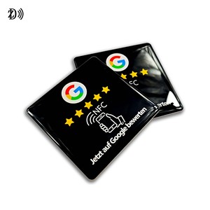 100*100mm Impresión personalizada 13 56MHz NTAG 213 NTAG 215 NTAG 216 Epoxy RFID Google Review Card <span class=keywords><strong>NFC</strong></span> Sticker - Product Image 5