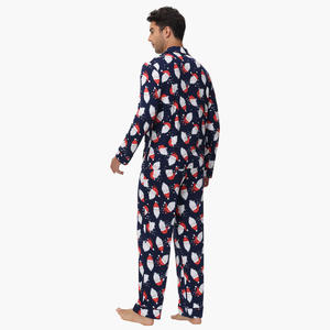 Pijamas Navideños para Hombre, Conjunto de Ropa de Dormir con Cuello Camisero, Pijamas de Manga Larga para Hombre - Product Image 4