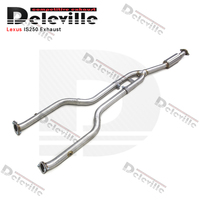 Tuyau intermédiaire d'échappement de performance avec résonateur pour Lexus IS250/IS300/IS350 2006-2011 tuyau d'échappement moyen en acier inoxydable