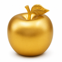 Figurine de gourde en laiton poli, statue dorée, sculpture de fruit en métal, ornement de bureau, décoration d'intérieur, cadeau artisanal, étagère de bureau