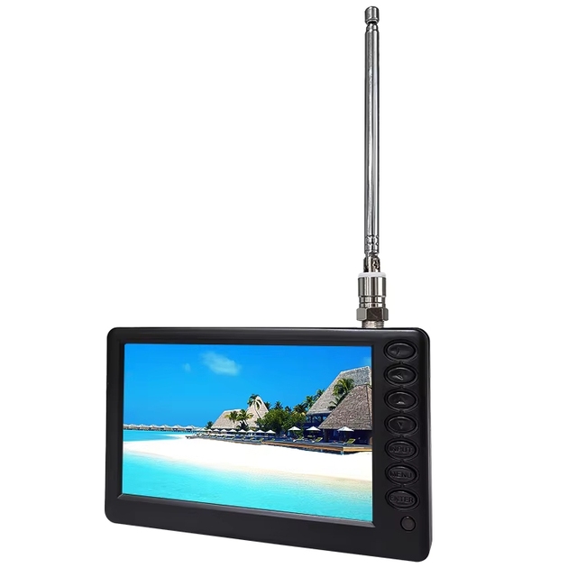 Portable TV 5 Inch Digital Television With Battery DVB-T2 ATSC ISDB-T Optional