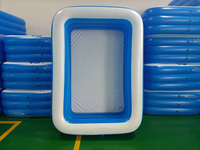Piscine gonflable transparente à 2 anneaux Intex Pool gonflable Piscine rectangulaire familiale pour adultes