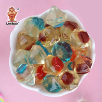 Emballage personnalisé, bonbons gélifiés en forme de diamants 3D, saveur fruitée, en-cas halal, fournisseur de bonbons en gros