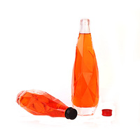 Bouteille en verre 350ml 500ml, pour boisson, flacon de liqueur, de forme pointue, nouveau Design spécial