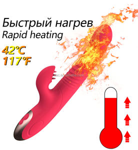 SacKnove <span class=keywords><strong>Adult</strong></span> Female Lesben Teleskop heizung Sexy Spielzeug Silikon Massage G-Punkt Dildo Zunge G-Punkt Kaninchen <span class=keywords><strong>Vibrator</strong></span> Für Frauen - Product Image 4