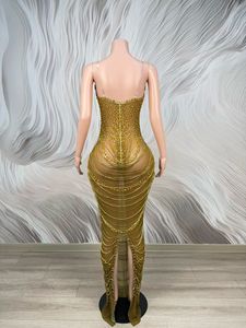 <span class=keywords><strong>Robe</strong></span> <span class=keywords><strong>longue</strong></span> de soirée sexy sans bretelles avec pampilles en diamant pour anniversaire, célébration, bal de promo, <span class=keywords><strong>robe</strong></span> de soirée pour femme, longueur au sol - Product Image 5