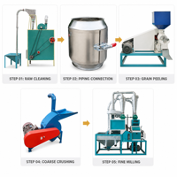 Machine de traitement de la farine de maïs à haute efficacité 5T/jour avec moteur et roulements, équipement de mouture