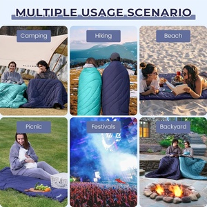 Custom Designed Polyester Sherpa Puffy <b>Blanket</b> Warm Outdoor Stadium Camping for Sports and Hiking New Style - Product Image 6