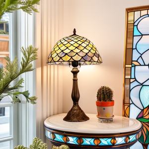 Lámparas de Mesa de Noche Creativas de Estilo Rústico del Sudeste Asiático, Lámparas Decorativas Retro con Diseño de Escamas de Pescado, Venta Directa de Fábrica - Product Image 5