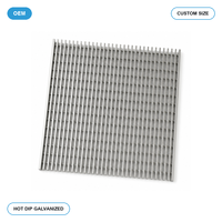 Grille de drainage de trottoir pour routes municipales en acier inoxydable galvanisé à chaud, avec tamis anti-débris en maille, taille personnalisée, pour tranchée d'admission
