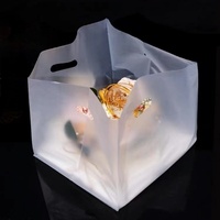 Sac d'emballage transparent épais pour gâteaux, sacs à pain et desserts, boîte à pâtisserie, sac d'emballage portable en plastique pour plats à emporter