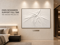 Reinweiße Monochrome Blatt 3D-Relief Skulpturale Strukturierte Wandkunst Hotel Privates Esszimmer Akzentwand Maßanfertigung Großhandel