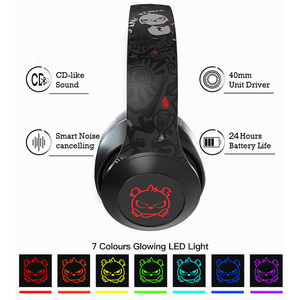 BH10 OEM Led Logo <span class=keywords><strong>7</strong></span> màu sắc ánh sáng RGB thay đổi BT tiếng ồn hủy bỏ chơi game tai nghe Stereo Tai nghe không dây Tai nghe <span class=keywords><strong>Bluetooth</strong></span> - Product Image 2