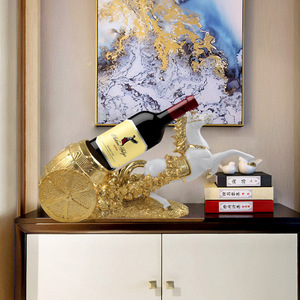 Maison d'hôtel ornement famille intérieur or sculpture statue <span class=keywords><strong>cheval</strong></span> <span class=keywords><strong>rouge</strong></span> casier à <span class=keywords><strong>vin</strong></span> décor à la maison luxe - Product Image 6