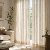Voilages en Faux Lin Ignifuges DaiRui pour Hôtels – Panneaux Filtrants la Lumière pour Projets de Décoration de Fenêtres
