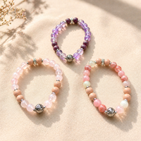 Bracelet de perles parfumées en pierre naturelle avec breloque étoile de mer, style bohème, empilable, bijoux de plage estivaux pour femme, sans huile essentielle