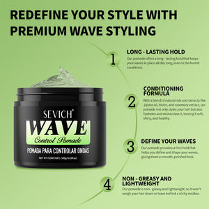 بيع بالجملة من Sevic ، دهان مموج مخصص ، علامة خاصة ، نمط شعر طويل الأمد ، دهان شعر للرجال ، جل شعر مجعد من إكليل الجبل العضوي - Product Image 4