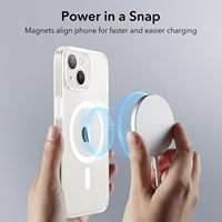 Coque de téléphone magnétique transparente pour iPhone/Samsung, anti-chute, antichoc, en TPU+PC, pour tous les accessoires de téléphonie mobile