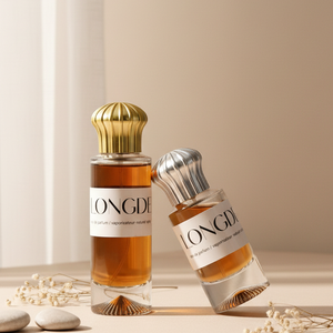 Nuevo Diseño Moderno de Botella de Perfume de Vidrio Vacía, Cilíndrica, Mate, Ecológica, Reciclable, de 30ml/50ml/100ml, en Dorado/Plateado - Product Image 4