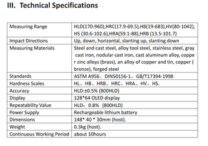Blok ile <span class=keywords><strong>Metal</strong></span> için taşınabilir profesyonel dijital Leeb sertlik test cihazı-test ve analiz cihazları için - Product Image 4