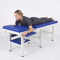 Lit de massage portable multifonctionnel en métal renforcé à six pieds pour usage hospitalier et spa de beauté