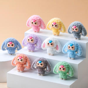 Boneka Kelinci 3D Kartun Baru Tiba, Boneka Kelinci Berbulu untuk Anak Usia <span class=keywords><strong>3</strong></span> Tahun, Boneka Kelinci Trendi, Tas Kotak Misteri, Aksesoris DIY, Ornamen Mini - Product Image 2