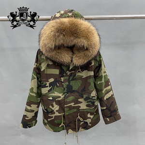 Manteau parka <span class=keywords><strong>femme</strong></span> Janefur vert kaki à capuche avec <span class=keywords><strong>grande</strong></span> garniture en fourrure, vêtements d'extérieur, doublure en fausse fourrure amovible, parka d'hiver pour <span class=keywords><strong>femme</strong></span> - Product Image 1