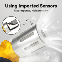 Instrument de mesure de la poussière PM2.5/PM10/TSP en temps réel par laser fixe, 1000ug/m3, haute précision, surveillance de la pollution atmosphérique par dispersion lumineuse