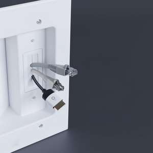 Kit de gestion des câbles mural électrique en plastique pour téléviseur, vente en gros d'usine, avec 2 ports Type-C et 1 interface USB, dissimulateur de fils - Product Image 3