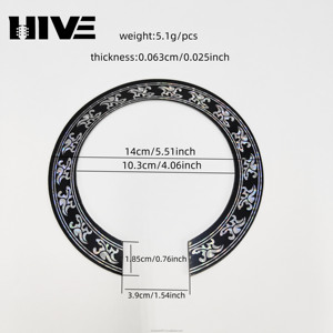 Anillo Decorativo Adhesivo HIVE para Boca <span class=keywords><strong>de</strong></span> Guitarra Acústica <span class=keywords><strong>de</strong></span> 41 Pulgadas, con Patrón <span class=keywords><strong>de</strong></span> Orificios <span class=keywords><strong>de</strong></span> Sonido, Moderno - Product Image 2