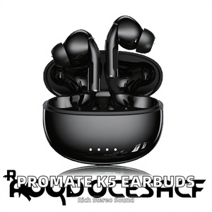 หูฟังไร้สาย Promate K5 Luxury In-Ear รุ่นหรูหรา พร้อมหน้าจอแสดงผลดิจิตอล 5.4 กันน้ำระดับ IPX-3 ชิปเซ็ต JL ชาร์จผ่านพอร์ต Type-C ระบบเสียง Planar Magnetic LHDC RGB - Product Image 2