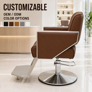 Sillas de Peluquería Hidráulicas XFMC de Alta Calidad al por Mayor, Sillas de Barbería con Estructura de Acero Inoxidable para Salones de Belleza - Product Image 3