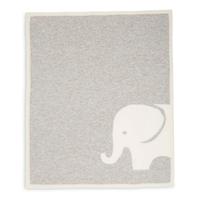 Couverture pour bébé unisexe en cachemire graphique éléphant coeur rayure amour motif tonal contraste bordure nouveau-né