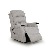 Fauteuil inclinable moderne en microfibre à une place avec pieds en bois, dossier rembourré, design écologique et fonction convertible en canapé-lit