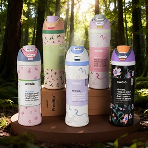 Thermos sottovuoto in acciaio inossidabile 304 per uso transfrontaliero, con cannuccia integrata e manico, isolamento 12-24 ore per sport all'aperto - Product Image 1