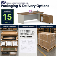 Bureau de direction moderne pliable et durable pour une personne, avec plateau en MDF et structure métallique, facile à assembler – Vente en gros usine