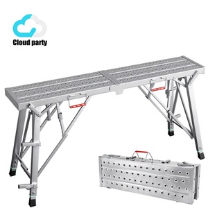 Складная рабочая платформа Cloud-party из высокопрочной стали, грузоподъемность 150 кг, штабелируемая, для шпатлевки, покраски и домашнего ремонта - Product Image 1