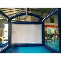 Tente de simulateur de golf gonflable hermétique à vendre, tente de projection de simulateur de golf gonflable en PVC avec écran