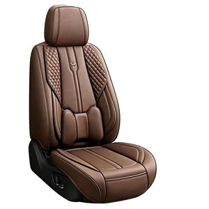 ชุดหุ้มเบาะรถยนต์หนังกันน้ำสีดำสองสี สำหรับรถบรรทุก รถตู้ รถ SUV เบาะหน้า ครบชุด ใช้ได้ทุกฤดู - Product Image 4