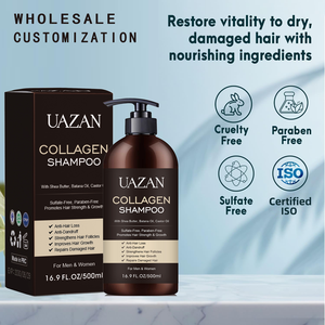 Champú Capilar con Colágeno Orgánico OEM, Tratamiento para el Crecimiento del Cabello, Reparación Profunda del Daño, Control de la Caída del Cabello, Control de Grasa del Cuero Cabelludo, Anti-Frizz, Hidratante - Product Image 1