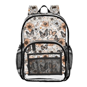 Factory Price Waterproof <b>Large</b> Capacity Heavy Duty Transparent Pvc Plastic clear <b>Backpack</b> Student <b>School</b> Bag for Kids Adult - Product Image 1