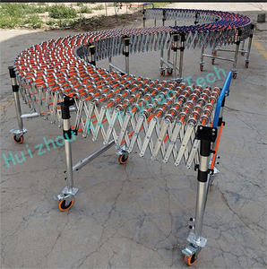 Ağır paslanmaz çelik yerçekimi esnek genişletilebilir kauçuk naylon plastik rulo parça paten tekerlekleri makaralı konveyör satılık - Product Image 3