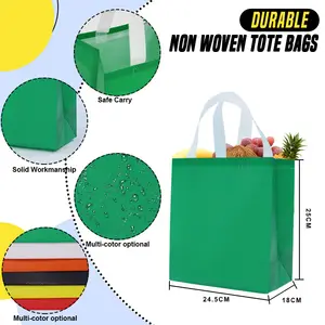 Recycled Shopping Tote Bags Bulk Non-Woven Grocery Tote Bags With Handles For Shopping