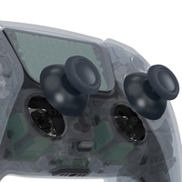 EXtremeRate Original Black Button Sticking Thumbstick Grips Joystick Replacement Thumb Stick pour manettes PS5 et PS4