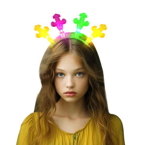 عصابة رأس LED من البلاستيك الماردي غرا من Neonglo ملابس حفلات للعطلات لماردي غرا وعيد الميلاد إكسسوارات رأس نادي هوم للكبار والأطفال - Product Image 1