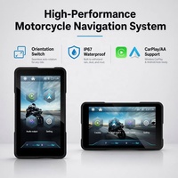Écran de navigation rotatif 5 pouces pour moto avec CarPlay sans fil, Android Auto, mise en miroir d'écran, GPS portable pour moto