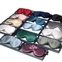 Ensemble cadeau de masque pour les yeux et d'élastique pour cheveux en soie de mûrier 100% pure, avec taie d'oreiller rectangulaire en soie unie de 40 mm – Trio d'essentiels pour le sommeil