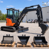 Mini-excavatrice NIMBUS Chine de 2,8 tonnes, certifiée CE, pour l'assurance qualité